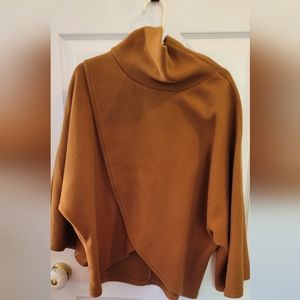 Soft fleece feel cape sweater